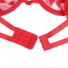 SUBBLIME - 954338 SOUTIEN-GORGE + STRING + PORTE-JARRETELLES IMPRIMÉ COEUR ROUGE L/XL