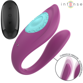 INTENSE - ANNIE VIBRATEUR ET STIMULATEUR EN U VIOLET TÉLÉCOMMANDE