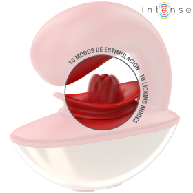 INTENSE - VIBRATEUR & STIMULATEUR MARIAH EN FORME DE U 10 VIBRATIONS ROUGE