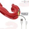 INTENSE - NATHY DOUBLE VIBRATEUR AVEC BOUCHE STIMULANTE MULTIFONCTION ROUGE