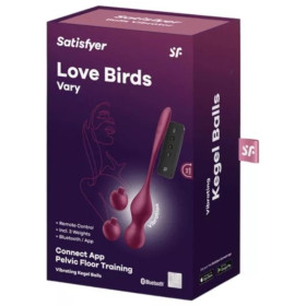 SATISFYER - LOVE BIRDS VARY BALLES VIBRANTES APPLICATION GRATUITE VIN ROUGE