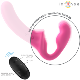 INTENSE - AMY DOUBLE VIBRATEUR 20 CM ROSE TÉLÉCOMMANDE