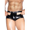 Boxer sexy noir avec ouvertures  - J Lingerie