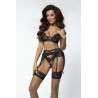 Soutien-gorge tulle et dentelle noir V-10711 - Axami