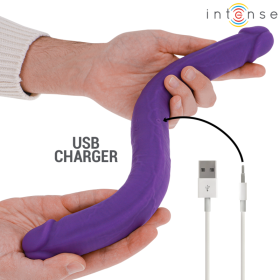 INTENSE - GUNTER DILDO DOUBLE VIBRATEUR 40 CM VIOLET TÉLÉCOMMANDE