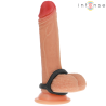 INTENSE - CARSON ANNEAU PÉNIS DOUBLE SILICONE NOIR MODÈLE 4