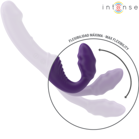 INTENSE - JILL DOUBLE VIBRATEUR 20 CM VIOLET TÉLÉCOMMANDE