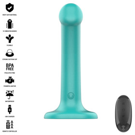 INTENSE - KATIE VIBRATEUR AVEC VENTOUSE 10 VIBRATIONS TÉLÉCOMMANDE BLEUE