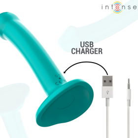 INTENSE - KATIE VIBRATEUR AVEC VENTOUSE 10 VIBRATIONS TÉLÉCOMMANDE BLEUE