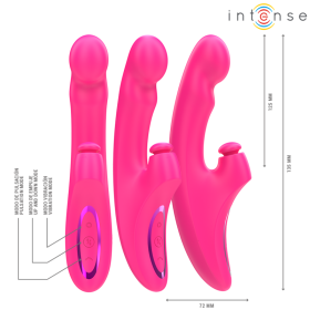 INTENSE - EMI VIBRATEUR 13,5 CM MULTIFONCTION 3 EN 1 10 VIBRATIONS ROSE