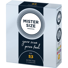 MISTER SIZE - PRÉSERVATIF TAILLE M 53 MM (3 UNITÉS)