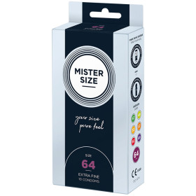 MISTER SIZE - PRÉSERVATIFS TAILLE XXL 64 MM (10 UNITÉS)