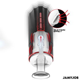 JAMYJOB - MASTURBATEUR BOUCHE AUTOMATIQUE MEGABITE 5 MODES D'ASPIRATION ET DE VIBRATION