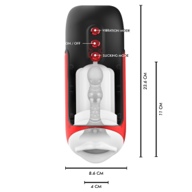 JAMYJOB - MASTURBATEUR BOUCHE AUTOMATIQUE BLAZE 5 MODES D'ASPIRATION ET DE VIBRATION