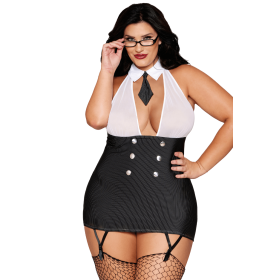 Costume grande taille femme d'affaire 2 pièces - DG13702XCOS