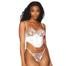 Bustier blanc avec armatures