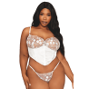 Bustier blanc avec armatures grande taille