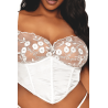 Bustier blanc avec armatures grande taille