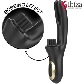 IBIZA - DOUBLE VIBRATEUR PINCANT NOIR