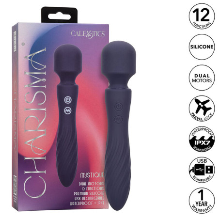 CALEXOTICS - CHARISMA MYSTIQUE MASSEUR DOUBLE MOTEURS 12 FONCTIONS 20