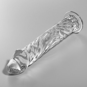 NEBULA SERIES BY IBIZA - MODÈLE 12 GODE EN VERRE BOROSILICATE 17 X 3,5 CM CLAIR