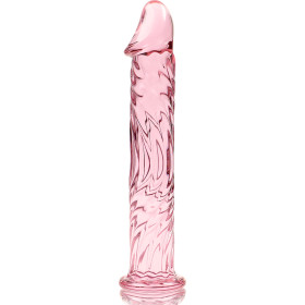 NEBULA SERIES BY IBIZA - MODÈLE 12 GODE EN VERRE BOROSILICATE 17 X 3,5 CM ROSE