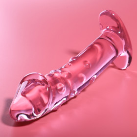 NEBULA SERIES BY IBIZA - MODÈLE 19 GODE EN VERRE BOROSILICATE 18,5 X 4 CM ROSE