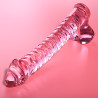 NEBULA SERIES BY IBIZA - MODÈLE 23 GODE EN VERRE BOROSILICATE 21,5 X 4 CM ROSE