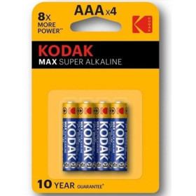 KODAK - PILES KODAK MAX SUPER ALCALINE AAA LR03 * 4