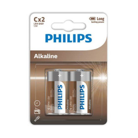 PHILIPS - PILES ALCALINES C LR14 BLISTER*2