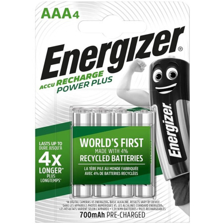 ENERGIZER - PILES RECHARGEABLES AAA4 BLISTER 4