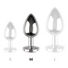 COQUETTE TOYS - PLUG ANAL METAL COULEUR TRANSPARENT TAILLE M 3.5 X 8CM