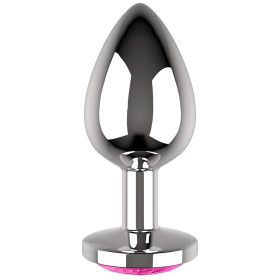 COQUETTE TOYS - PLUG ANAL METAL COULEUR ROSE TAILLE L 4 X 9CM