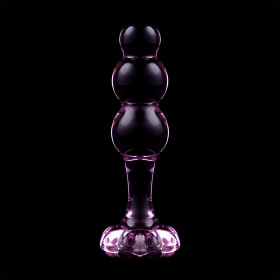 NEBULA SERIES BY IBIZA - MODÈLE 1 PLUG ANAL VERRE BOROSILICATE 10,7 X 3 CM ROSE