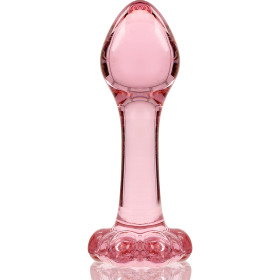 NEBULA SERIES BY IBIZA - PLUG ANAL MODÈLE 2 VERRE BOROSILICATE 11 X 3,5 CM ROSE