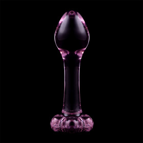 NEBULA SERIES BY IBIZA - PLUG ANAL MODÈLE 2 VERRE BOROSILICATE 11 X 3,5 CM ROSE