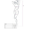 PASSION - FEMME BS014 BODYSTOCKING BLANC TAILLE UNIQUE