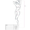 PASSION - FEMME BS019 BODYSTOCKING BLANC TAILLE UNIQUE