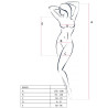 PASSION - FEMME BS025 BODYSTOCKING NOIR STYLE ROBE TAILLE UNIQUE