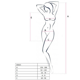 PASSION - FEMME BS025 BODYSTOCKING BLANC STYLE ROBE TAILLE UNIQUE