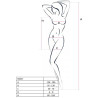 PASSION - FEMME BS027 BODYSTOCKING BLANC STYLE ROBE TAILLE UNIQUE