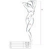 PASSION - FEMME BS049 BODYSTOCKING BLANC TAILLE UNIQUE