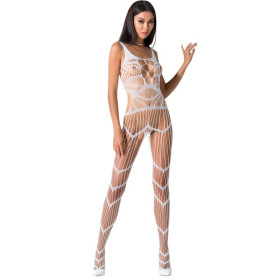 PASSION - FEMME BS058 BODYSTOCKING BLANC TAILLE UNIQUE