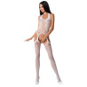 PASSION - FEMME BS059 BODYSTOCKING BLANC TAILLE UNIQUE