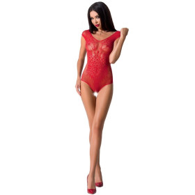 PASSION - FEMME BS064 BODYSTOCKING ROUGE TAILLE UNIQUE