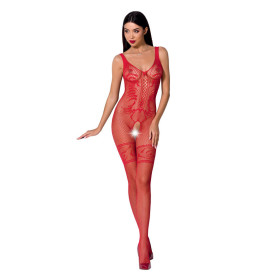 PASSION - FEMME BS069 BODYSTOCKING ROUGE TAILLE UNIQUE