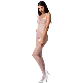 PASSION - FEMME BS071 BODYSTOCKING BLANC TAILLE UNIQUE