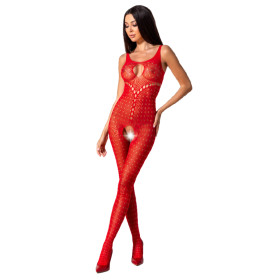 PASSION - FEMME BS078 BODYSTOCKING TAILLE UNIQUE ROUGE