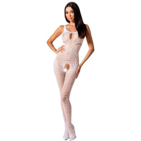 PASSION - FEMME BS078 BODYSTOCKING TAILLE UNIQUE BLANC