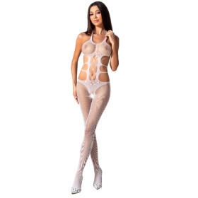 PASSION - FEMME BS084 BODYSTOCKING BLANC TAILLE UNIQUE
